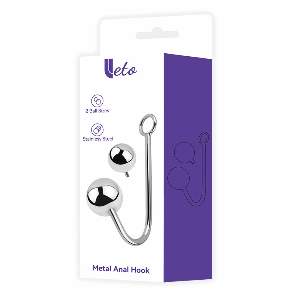 Leto Metal Anal Hook With 2 Interchangeable Balls