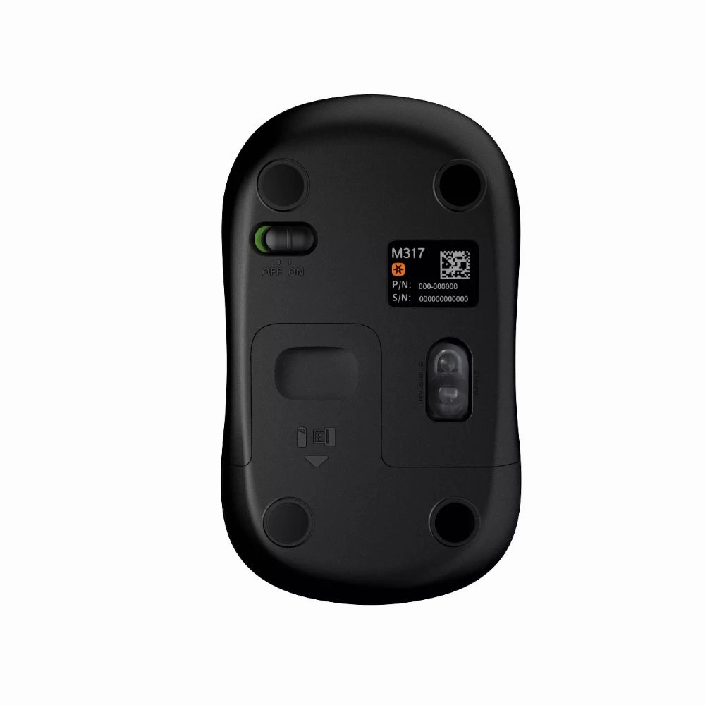 Logitech 910-005764 Wireless Optical Mouse with Nano Receiver M317 - Black
