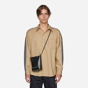 Logo-Printed Shoulder Bag Black