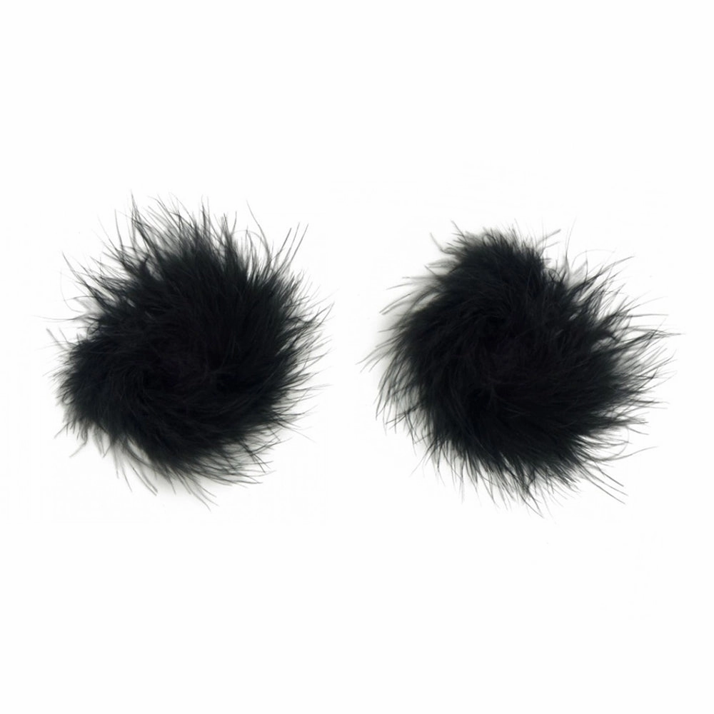 Love in Leather Fluffy Nipple Pasties