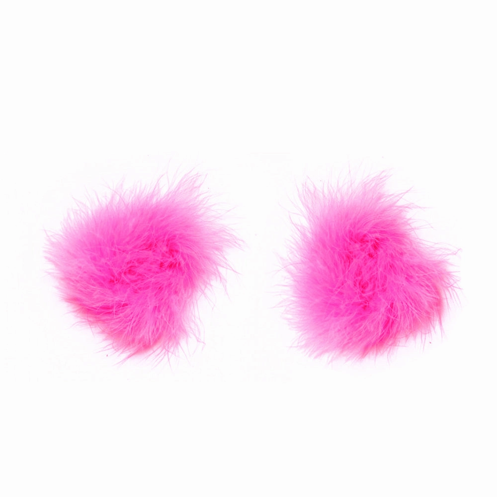 Love in Leather Fluffy Nipple Pasties