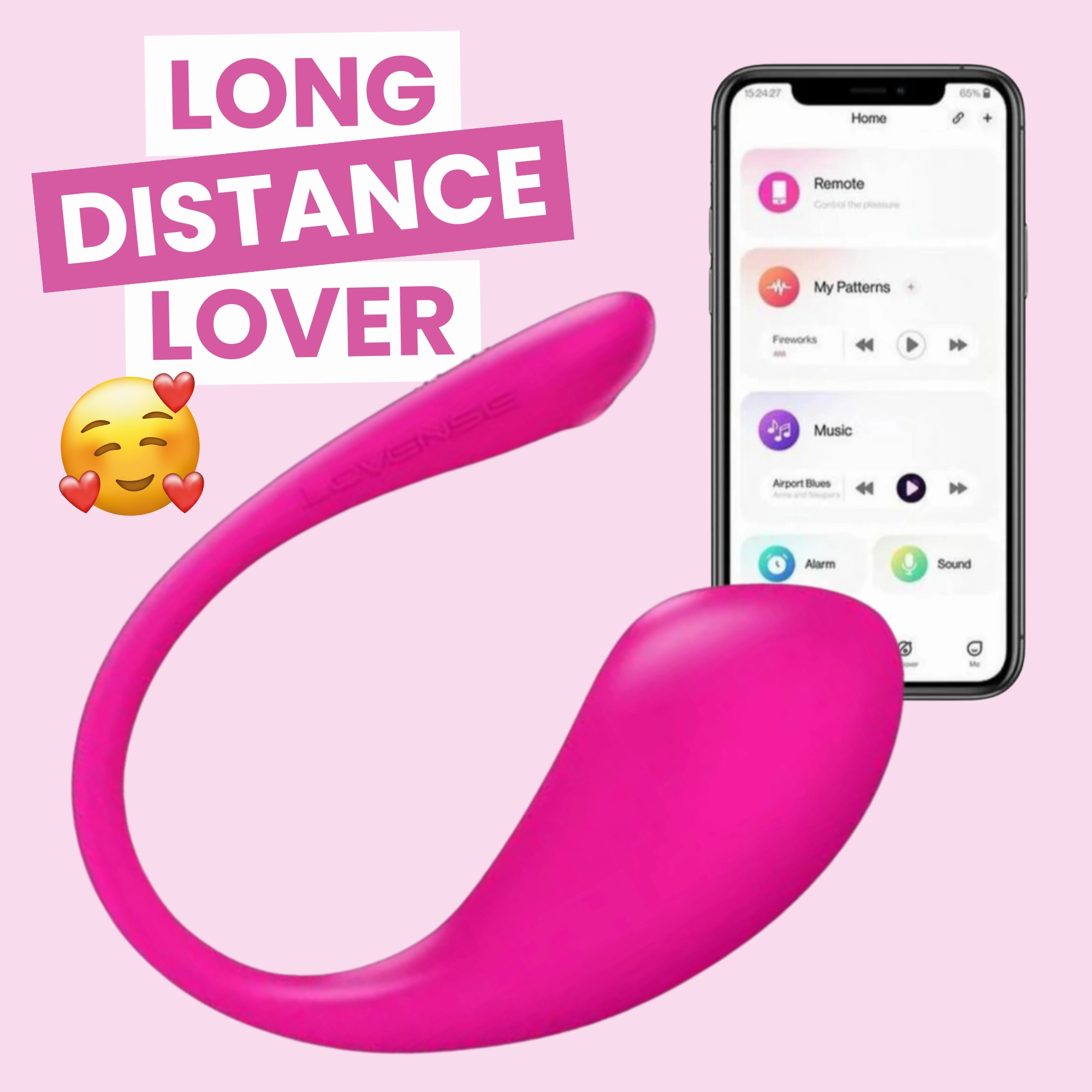 Lovense Lush 3 Remote Controlled Silicone Egg Vibrator - Pink