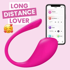 Lovense Lush 3 Remote Controlled Silicone Egg Vibrator - Pink