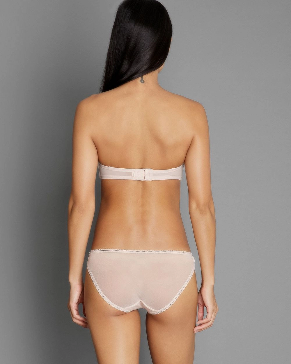 Mesh Push-Up Strapless Bra