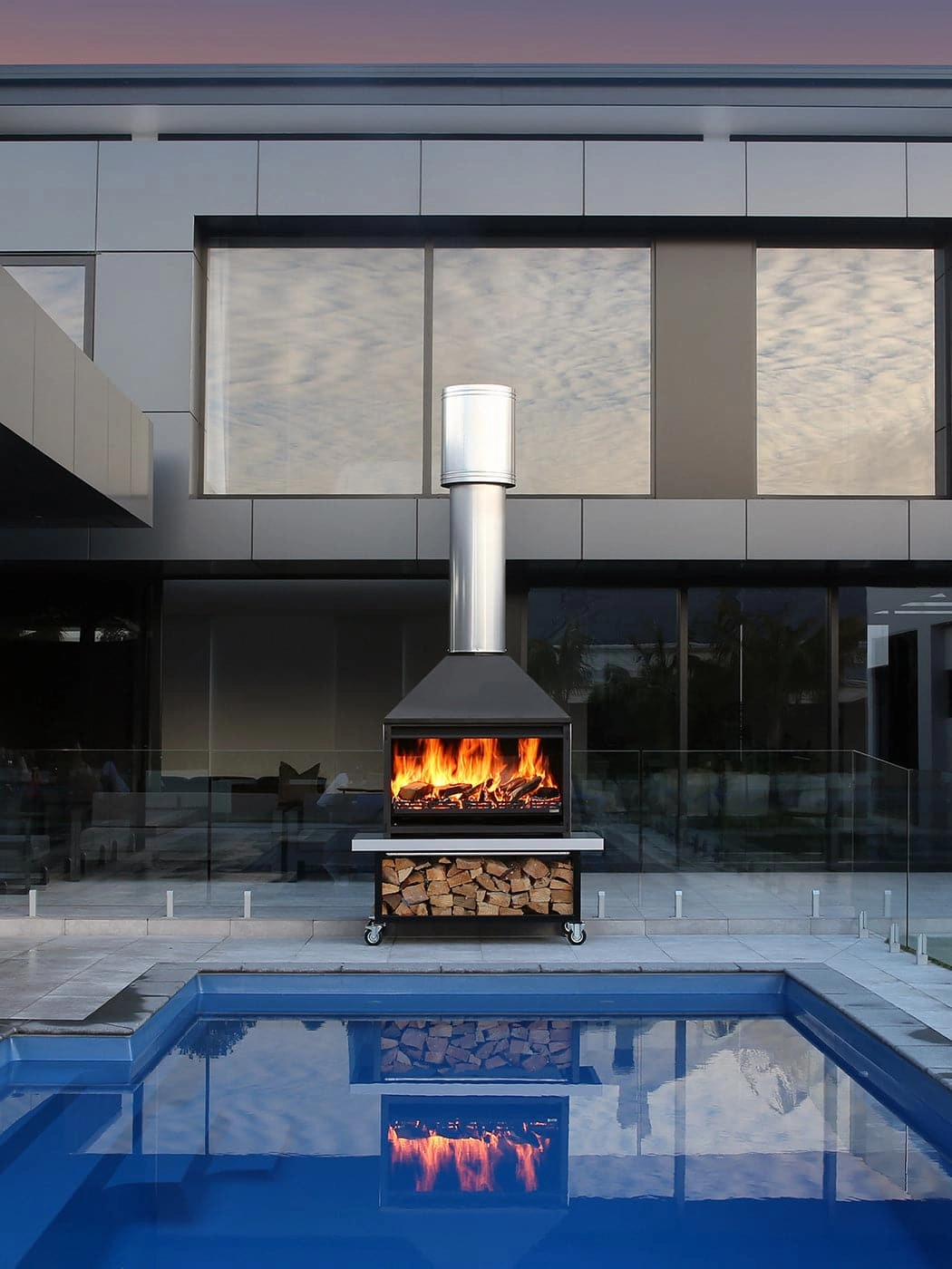 Metro Outdoor 1200 Braai Trolley Base Fire Package