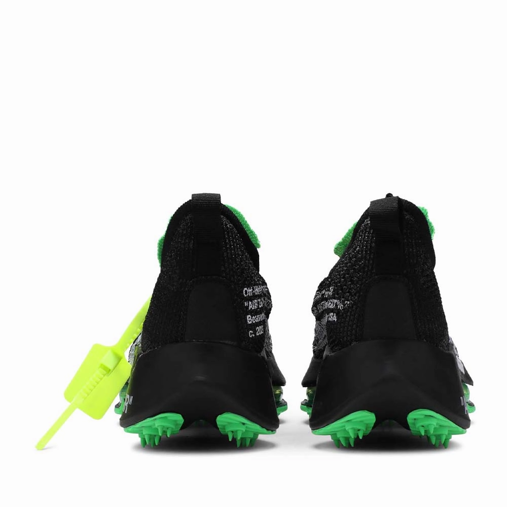 NIKE AIR ZOOM X OFF WHITE TEMPO NEXT FLYKNIT BLACK SCREAM GREEN -