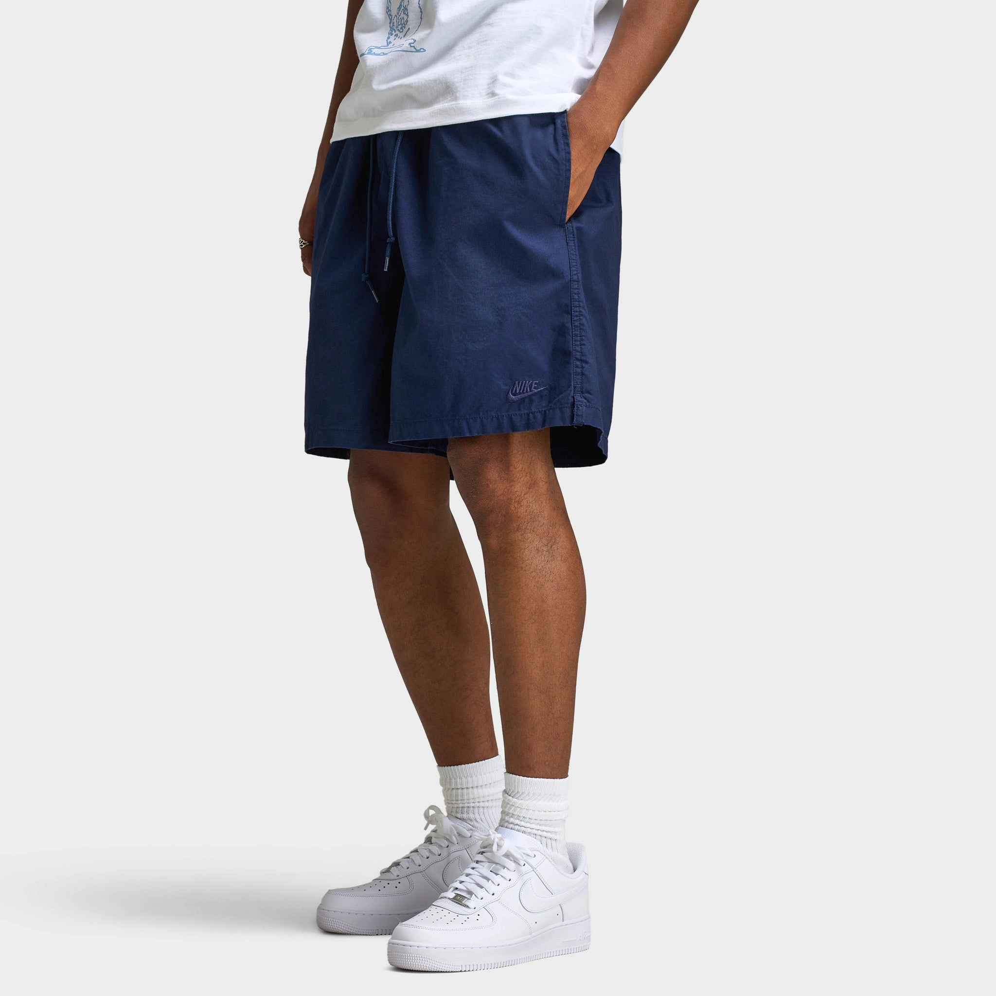 Nike Club Washed Flow Shorts Obsidian / Obsidian