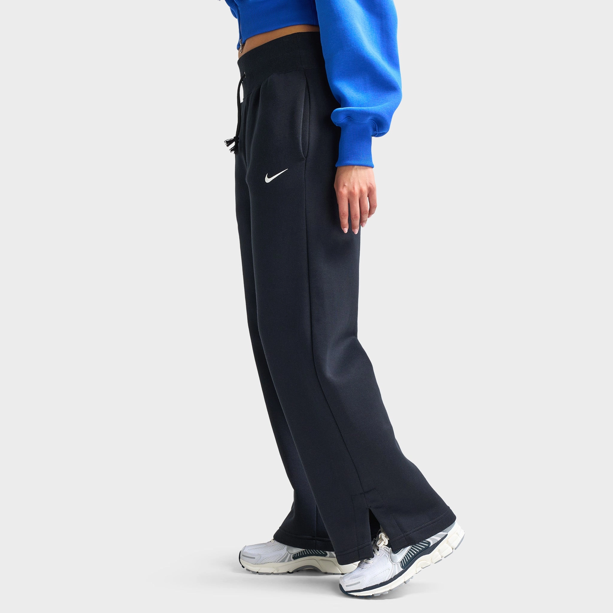 Nike Sportswear Women's Phoenix Fleece High-Waisted Wide-Leg Tracksuit Bottoms Black / Sail
