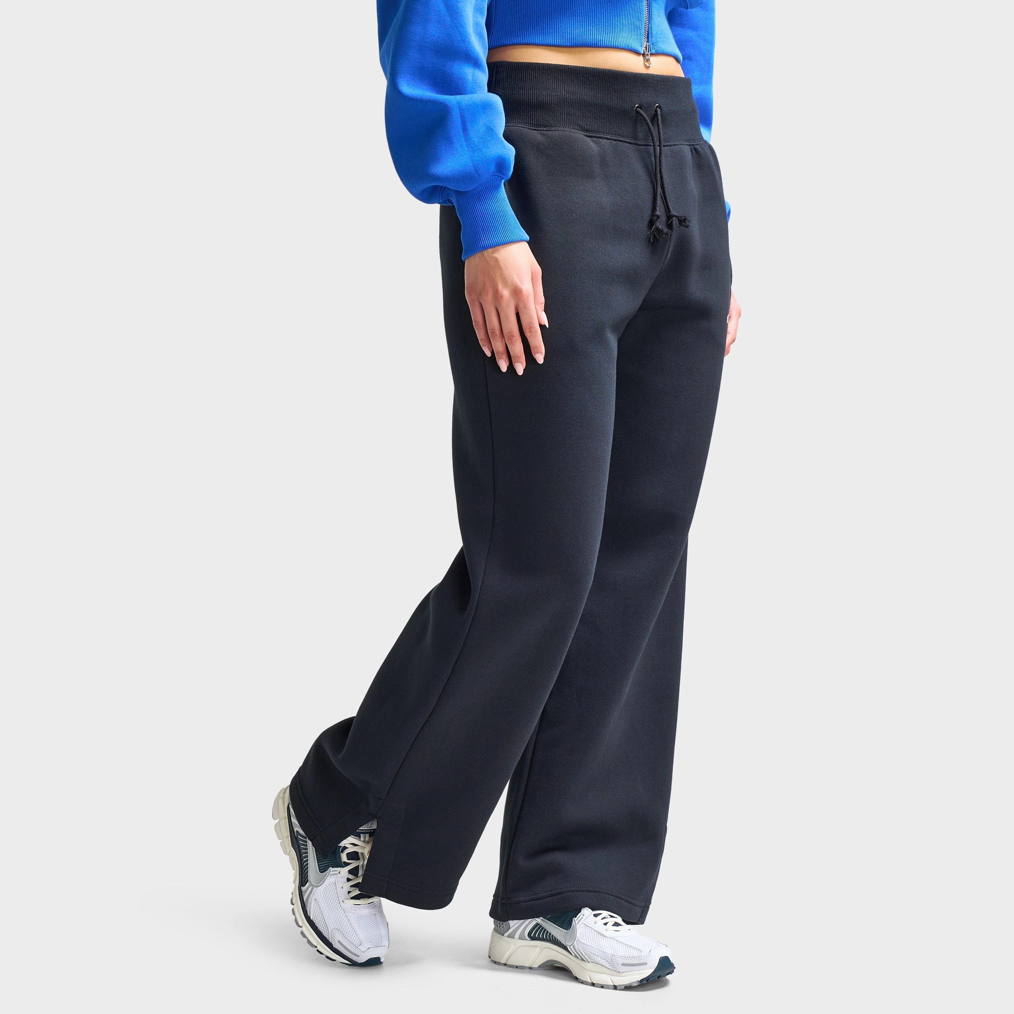Nike Sportswear Women's Phoenix Fleece High-Waisted Wide-Leg Tracksuit Bottoms Black / Sail