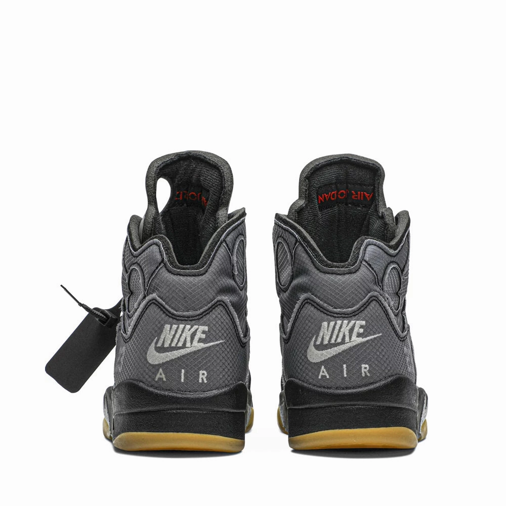 NIKE X OFFWHITE AIR JORDAN5 RETRO BLACK -