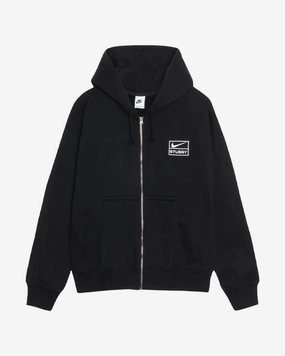 NIKE X STUSSY FW23 FULL ZIP BLACK FLEECE HOODIE (NEW)