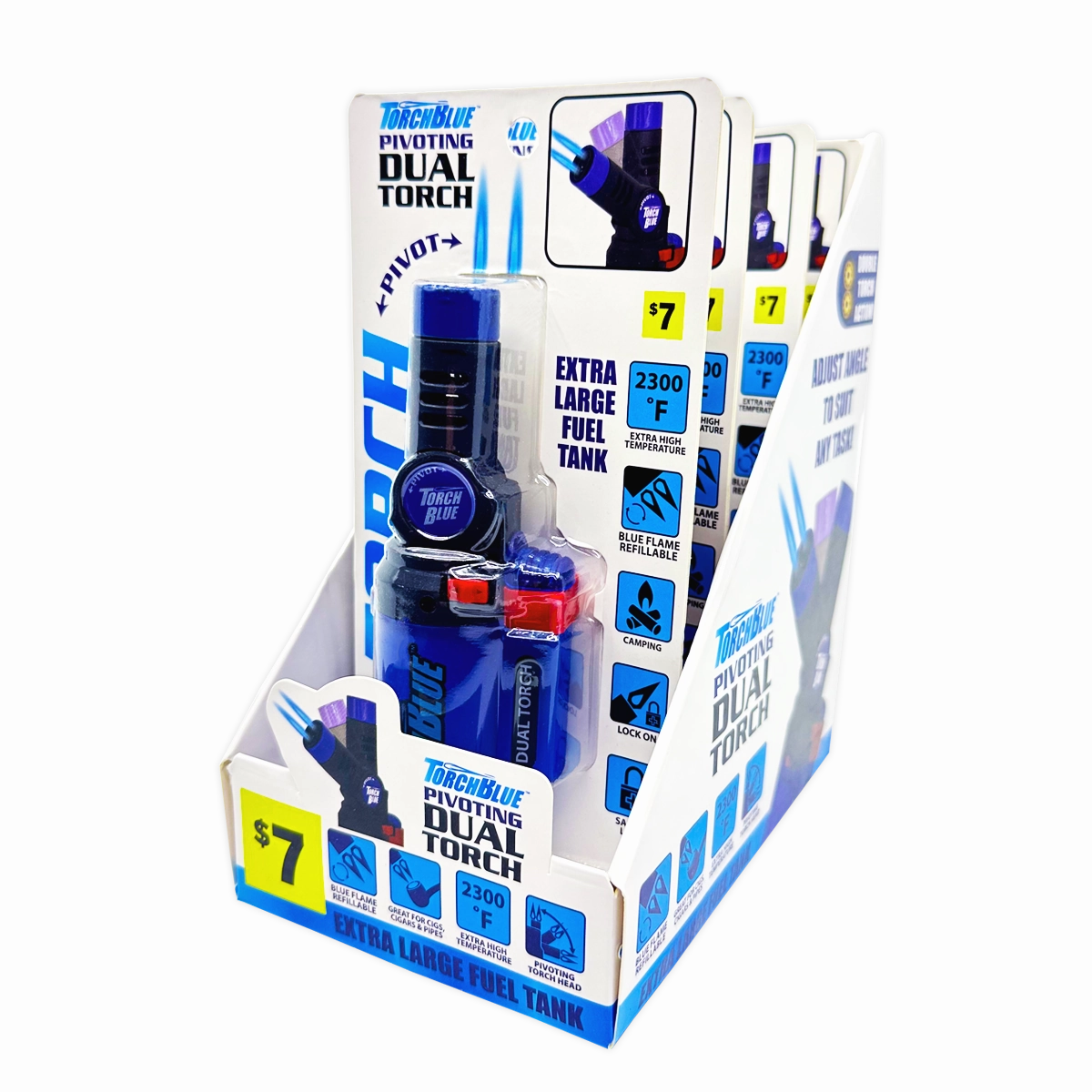 Pivoting Dual Torch Lighter - 4 Pieces Per Retail Ready Display 41520