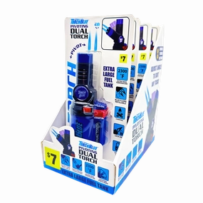 Pivoting Dual Torch Lighter - 4 Pieces Per Retail Ready Display 41520