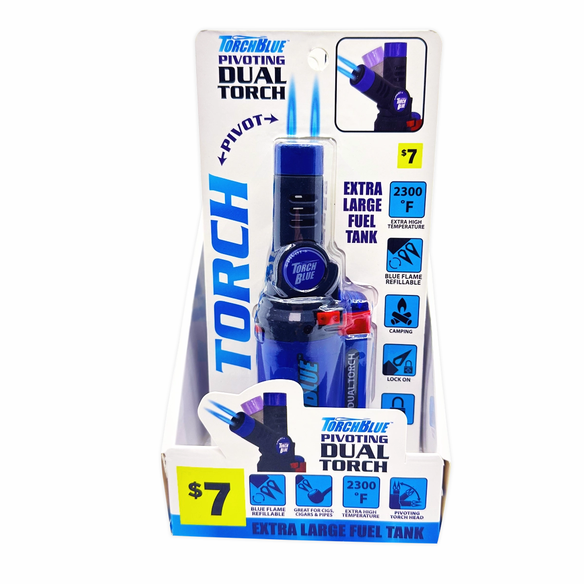 Pivoting Dual Torch Lighter - 4 Pieces Per Retail Ready Display 41520