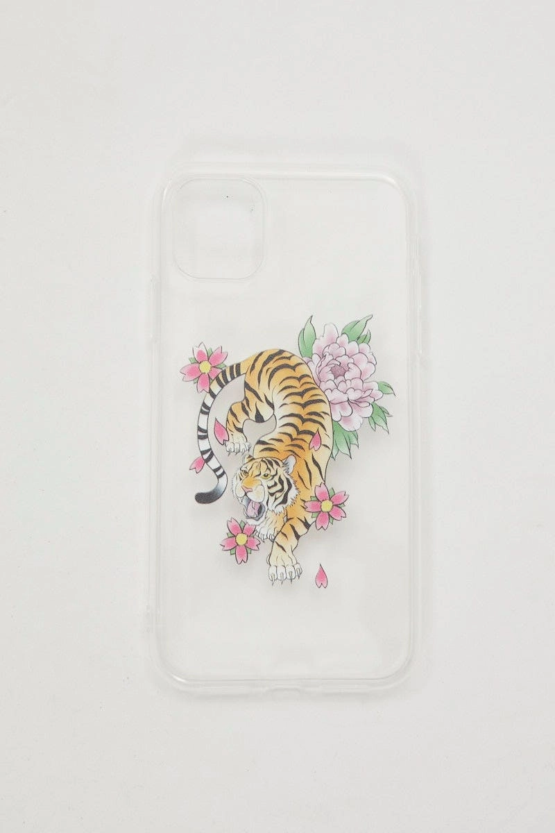 Print Tiger Flower Print Iphone 11 Case