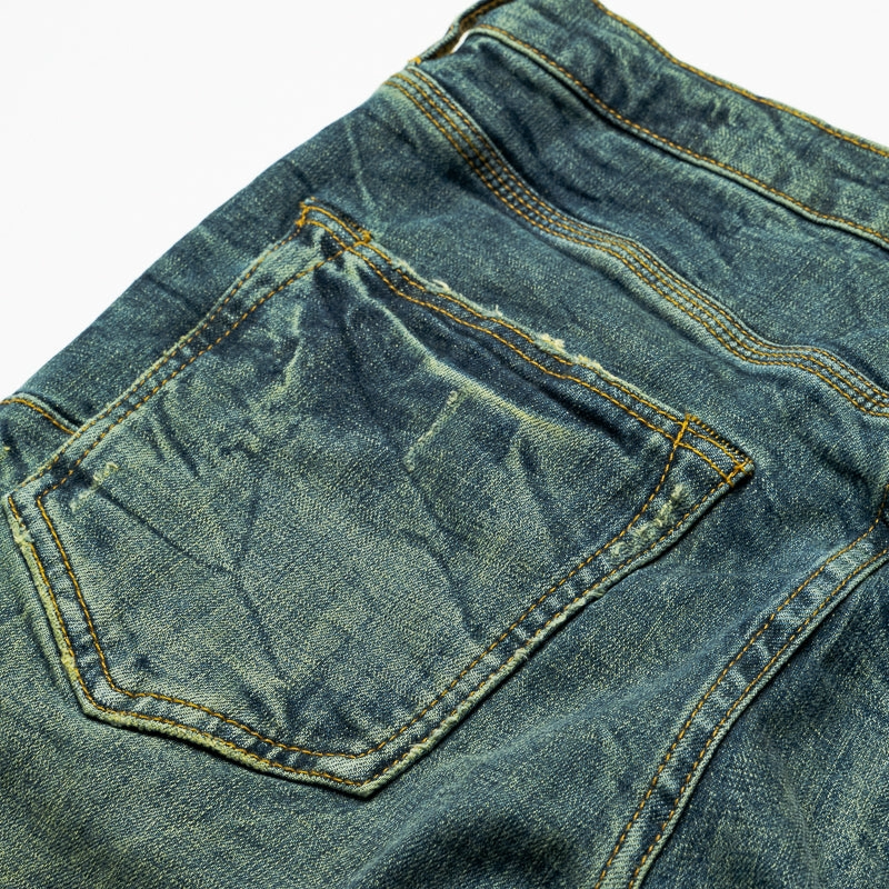 Purple Brand Dirty Patina Low Rise Skinny Jean - Dark Indigo
