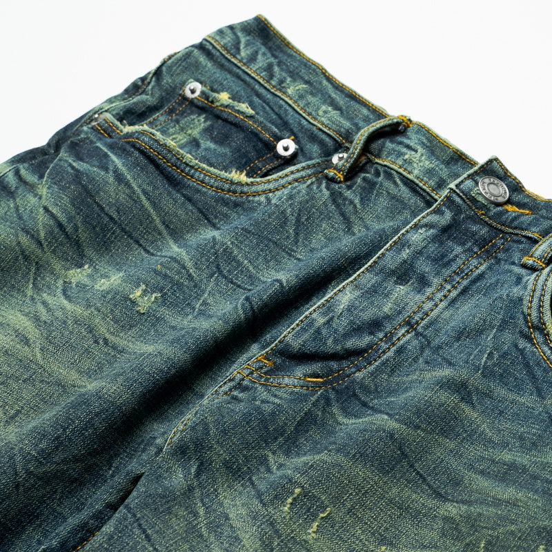 Purple Brand Dirty Patina Low Rise Skinny Jean - Dark Indigo
