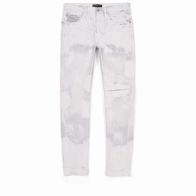 Purple Brand Low Rise Skinny Jean - Faded Ecru Crackle