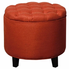 Rosecrans Tufted Storage Ottoman PERSIMMON