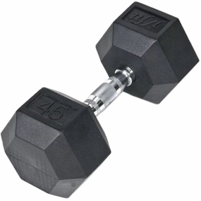 RubberHex Dumbell - 45 lb