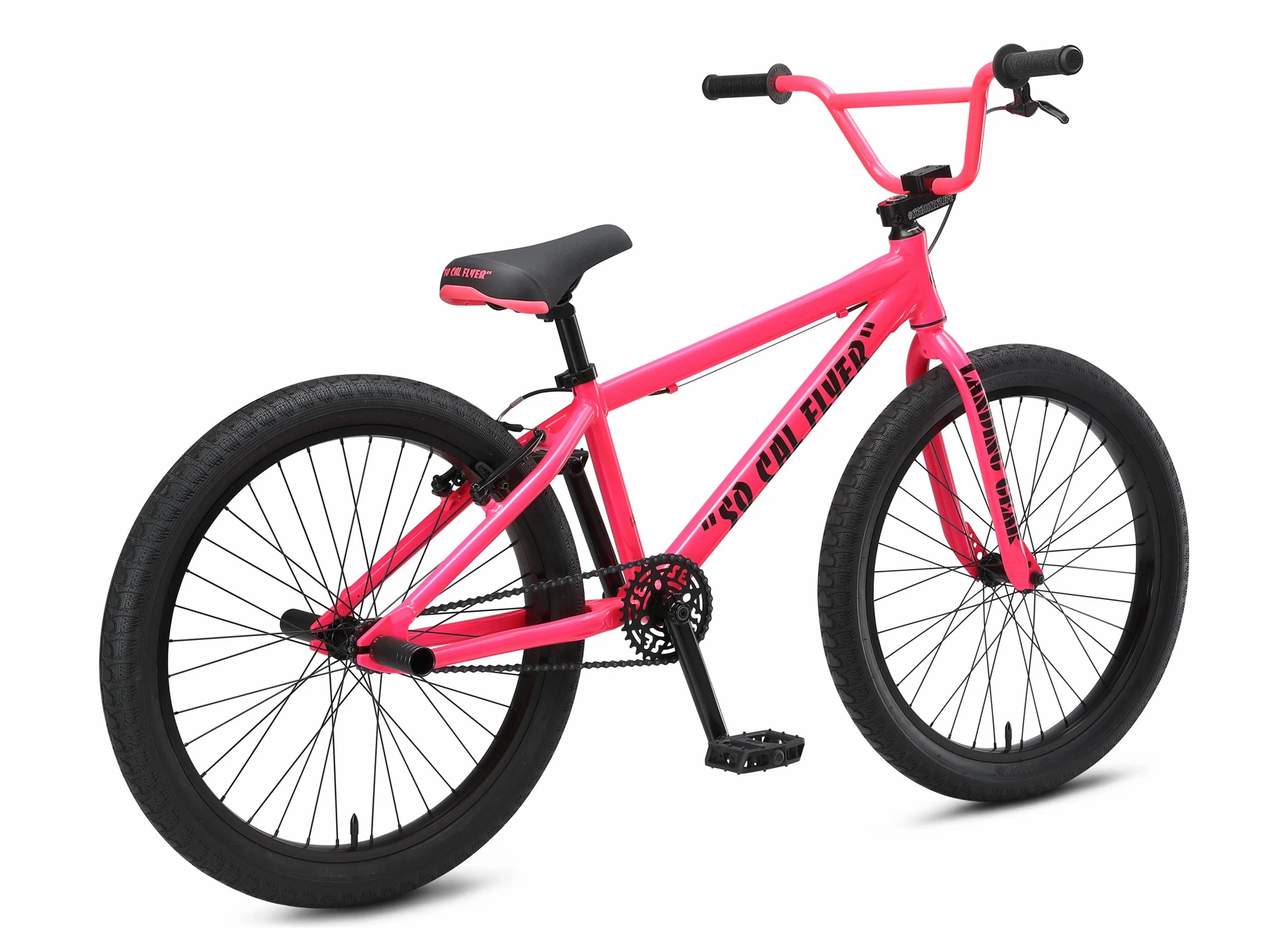 SE Bikes So Cal Flyer 24 BMX Bike Neon Pink 2024
