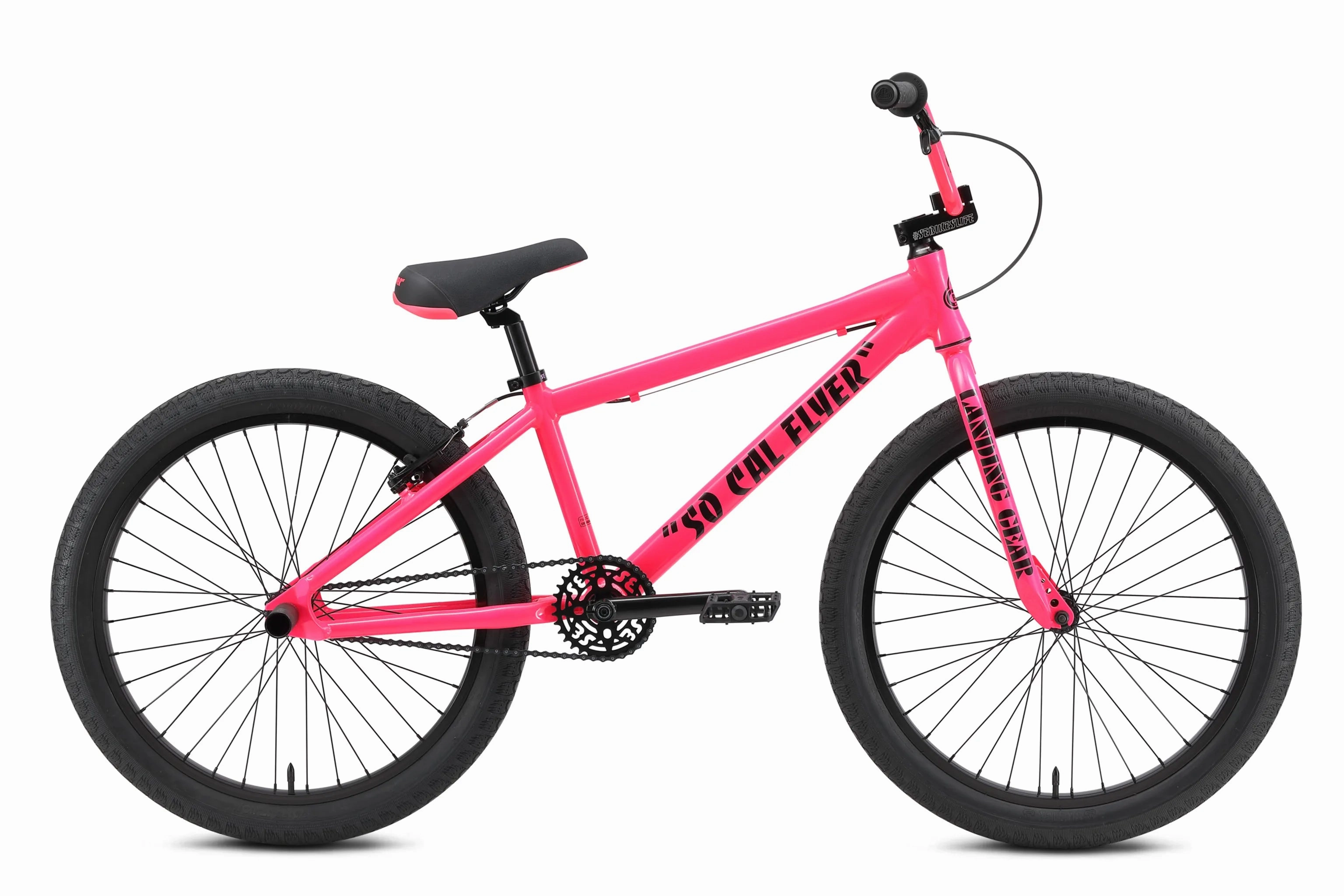 SE Bikes So Cal Flyer 24 BMX Bike Neon Pink 2024