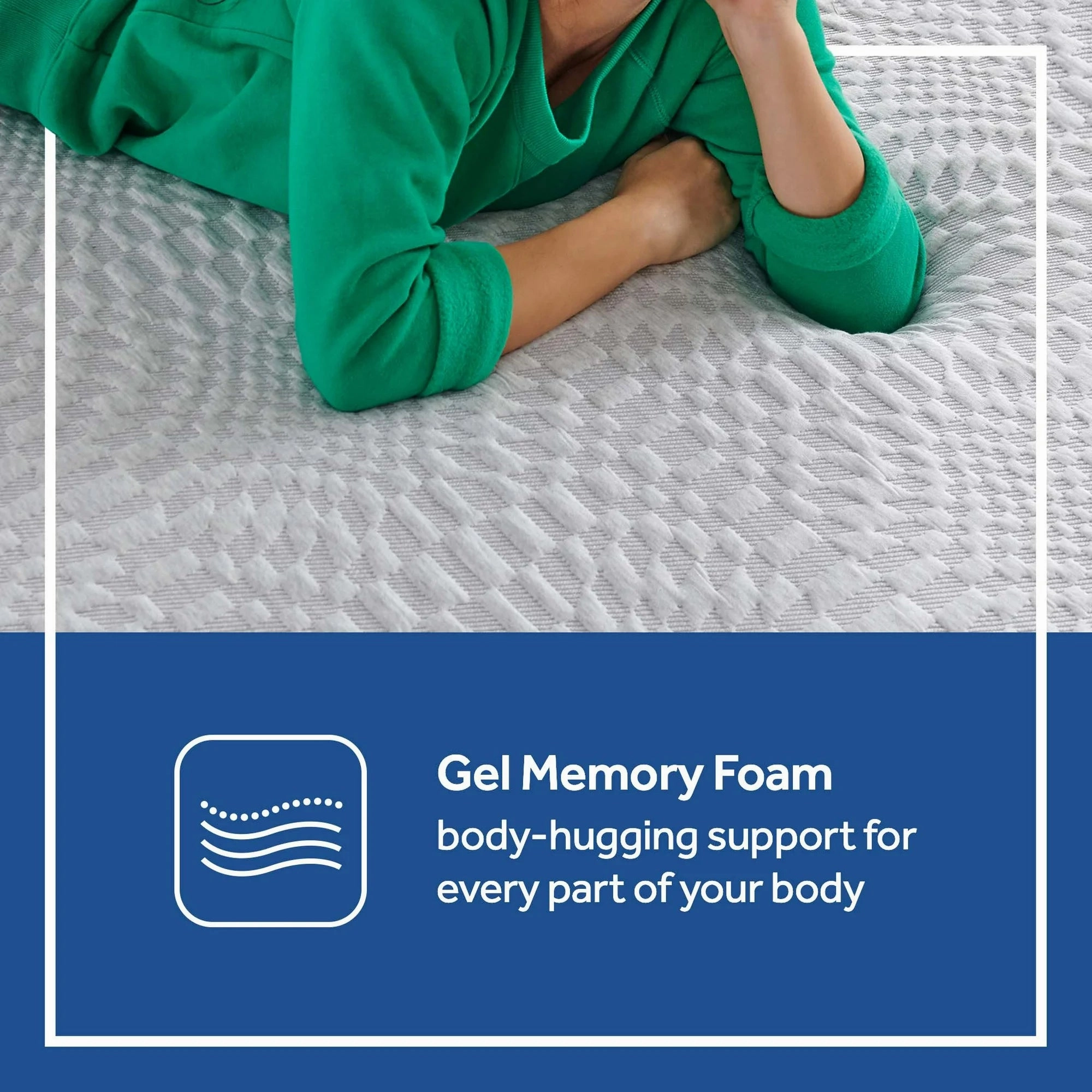 Sealy F03-00154-KG0 Essentials 10" King Gel Memory Foam Mattress-in-a-Box, Adult