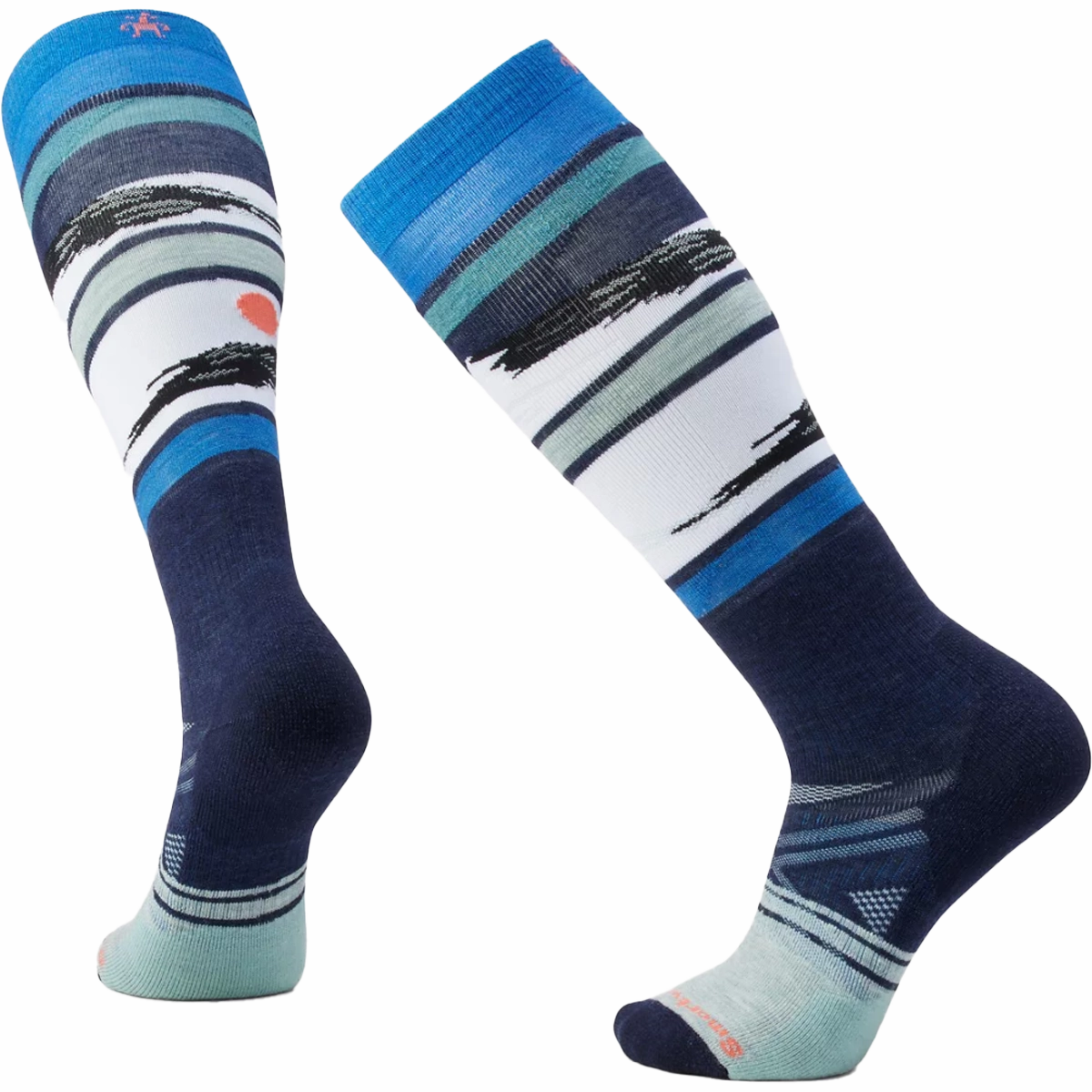 Ski Full Cushion Midnight Pattern Over The Calf Socks