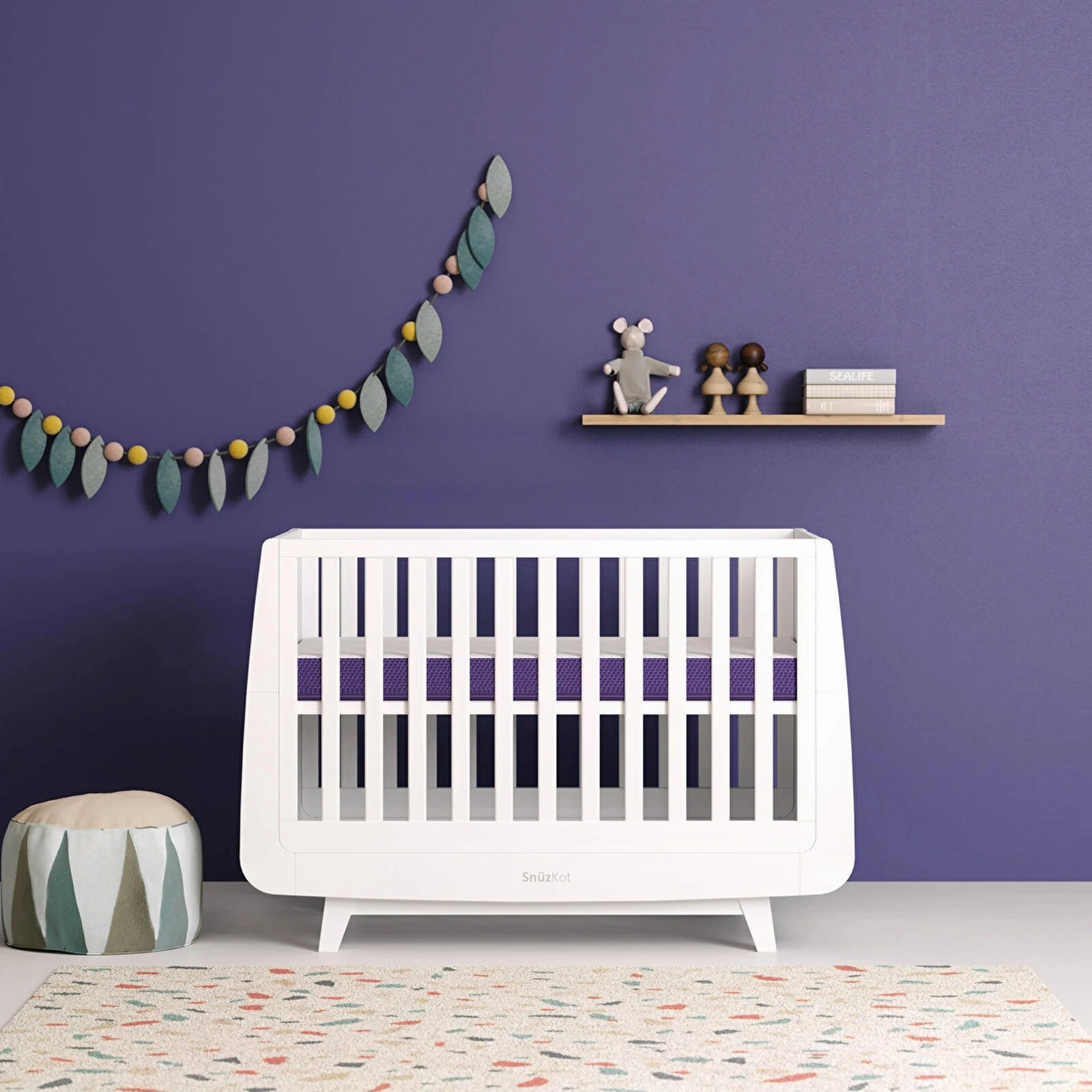 SnüzSurface Duo Dual Sided Cot Bed Mattress SnüzKot 68x117cm