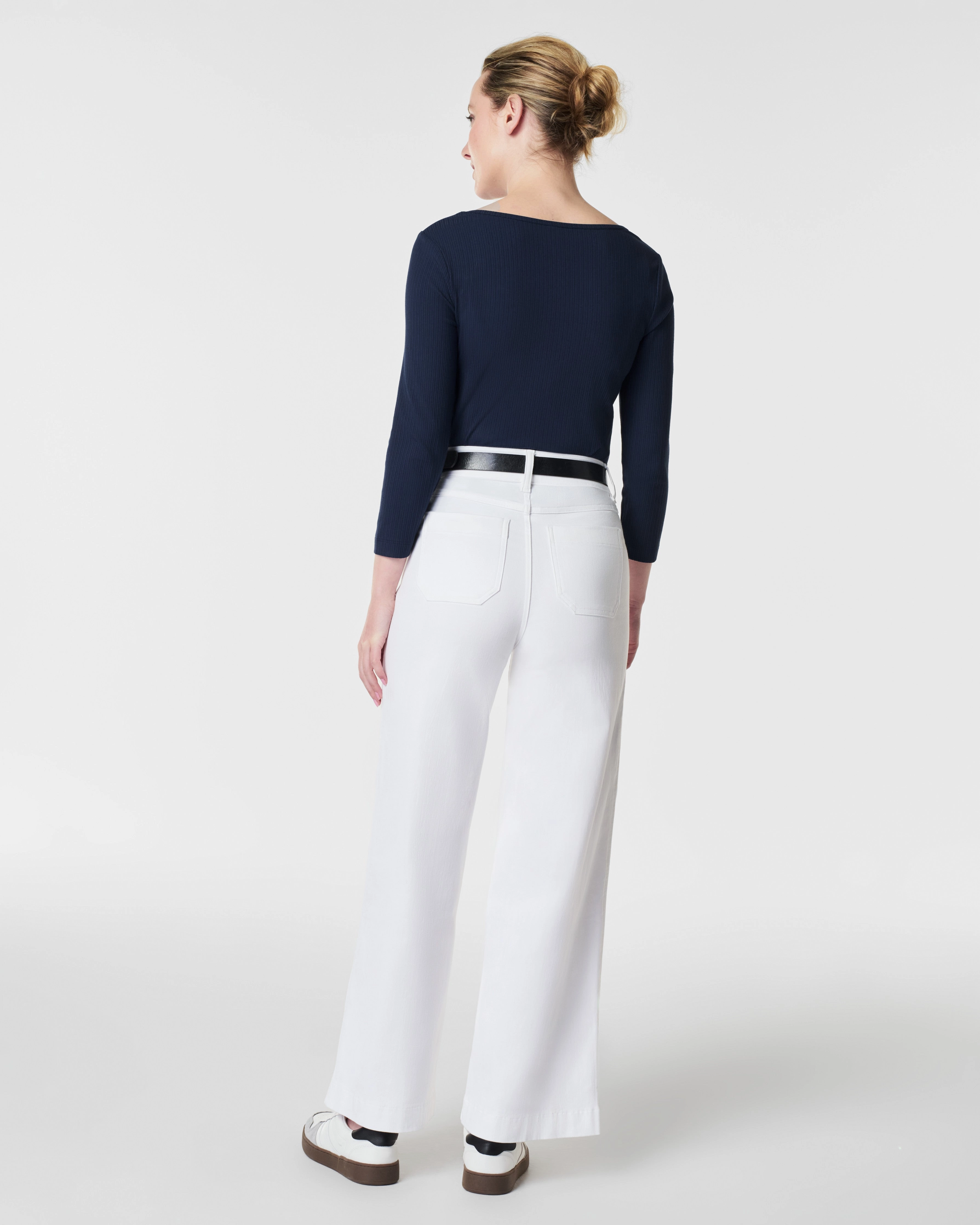 Stretch Rib Long-Sleeve Top