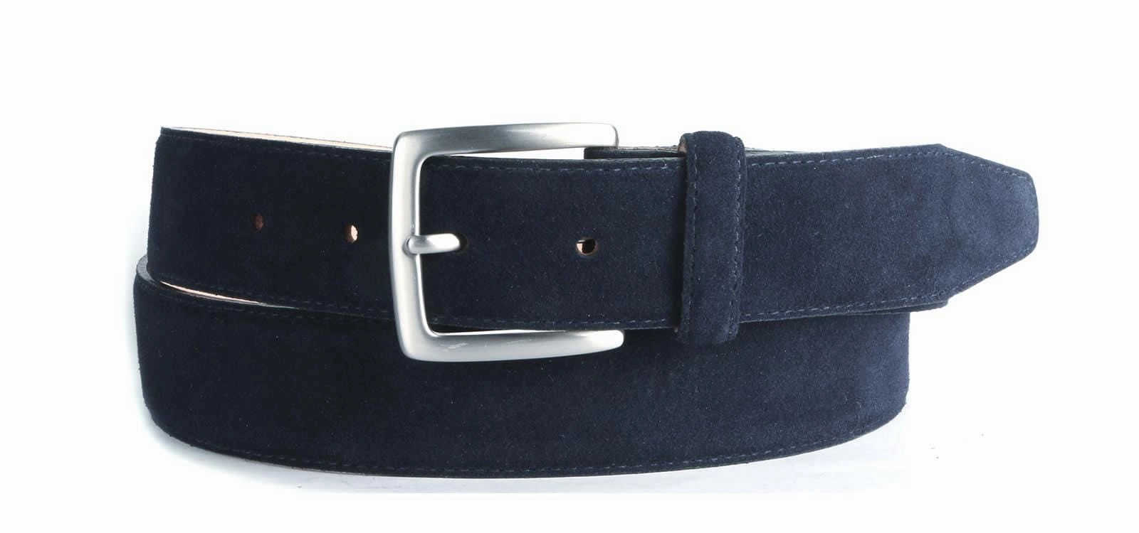 Suede Belt Navy Blue