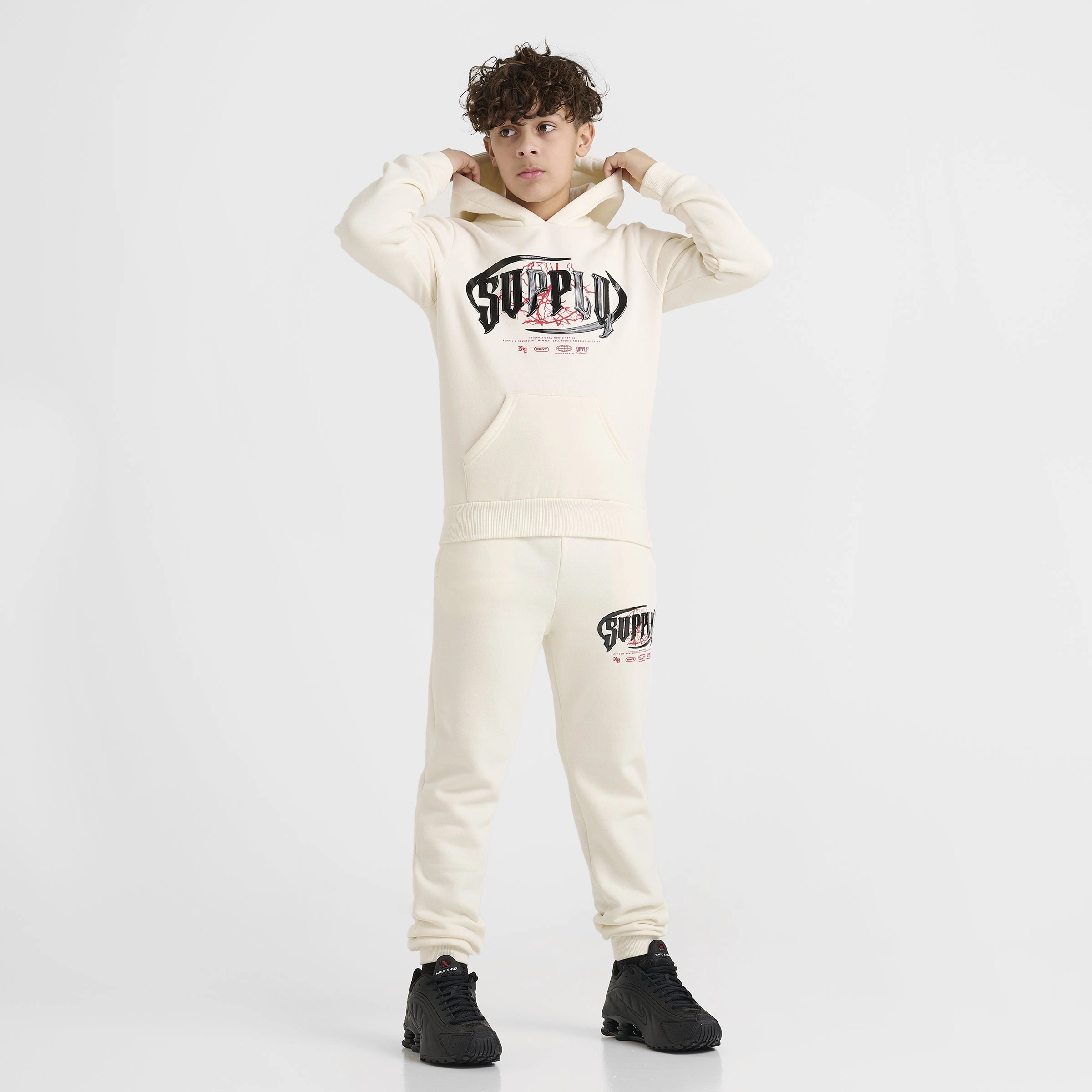 Supply & Demand Junior Boys' Chrome Hoodie Tofu / Chinese Red