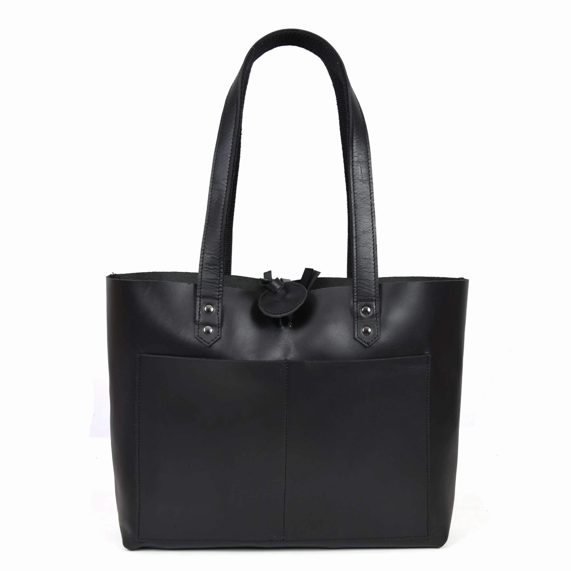 Tolredo - Cognac Leather Tote Bag with Leather Closure