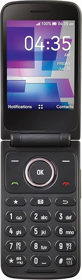 Total by Verizon | TCL FLIP 3 | Locked | Dual Display | Easy to use | 1850mAh Battery | Gray