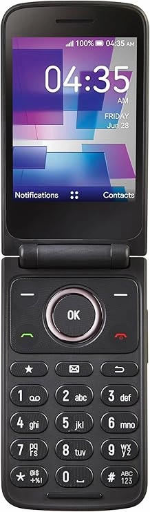 Total by Verizon | TCL FLIP 3 | Locked | Dual Display | Easy to use | 1850mAh Battery | Gray