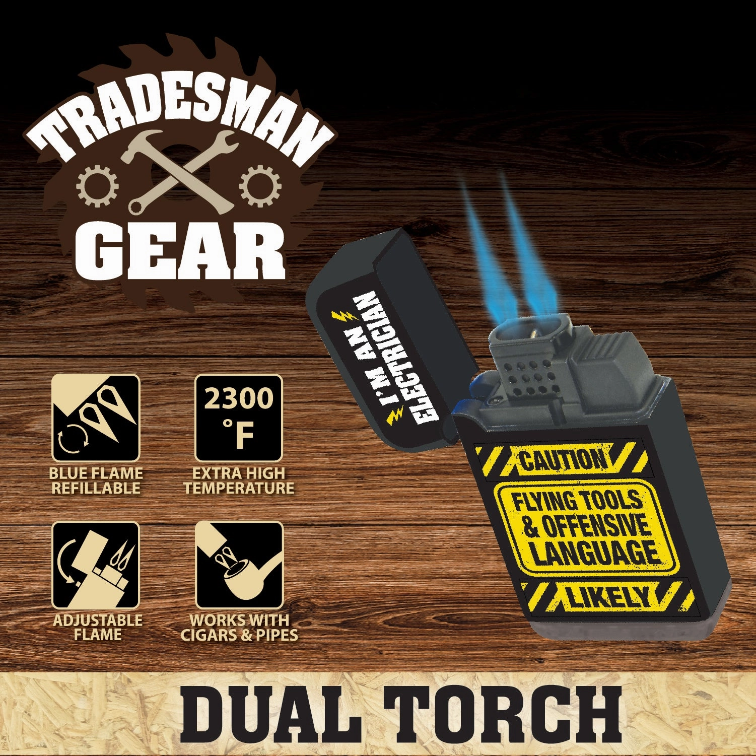 Tradesman Dual Torch Lighter - 15 Pieces Per Retail Ready Display 26142
