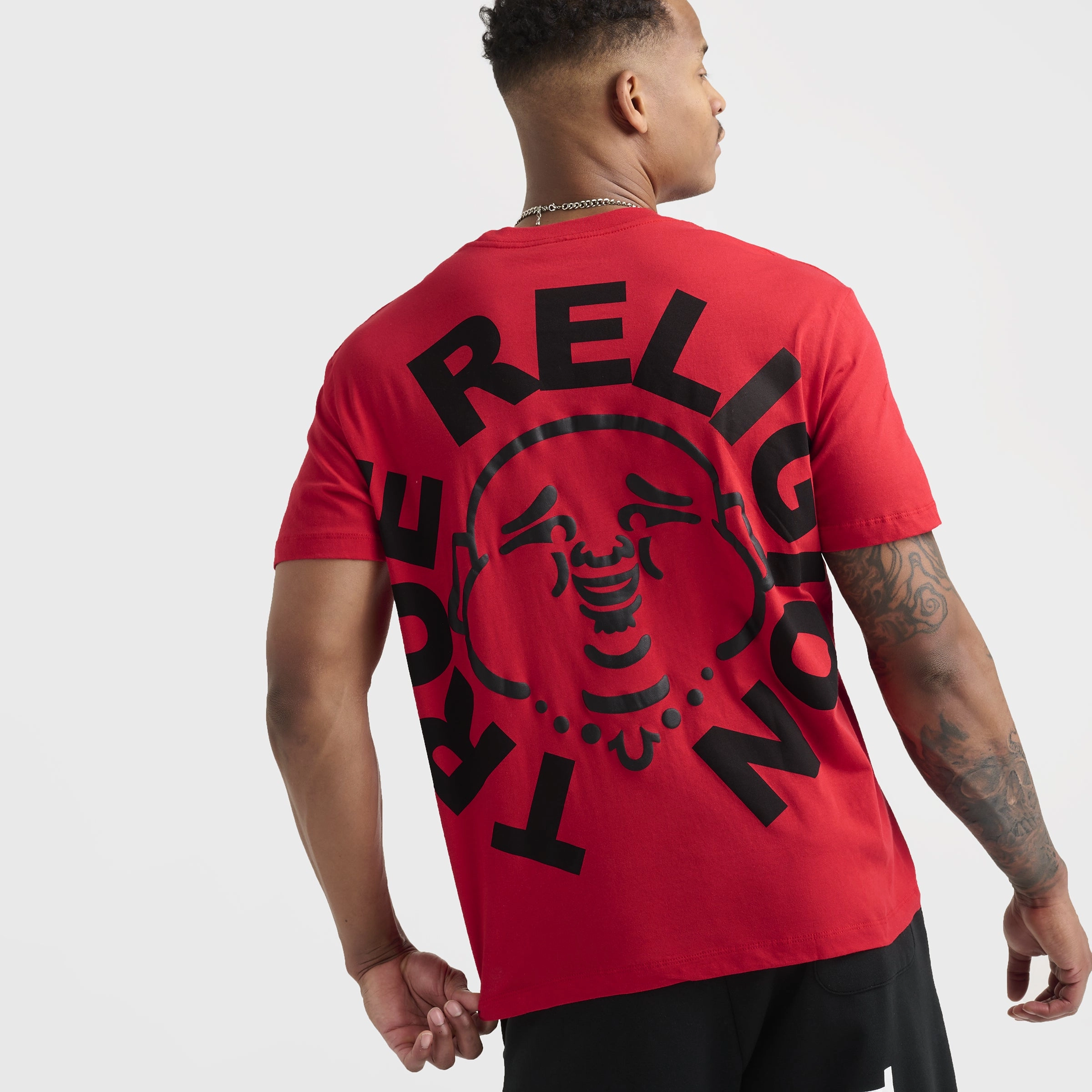 True Religion Buddha Face Tee / Flame Scarlet